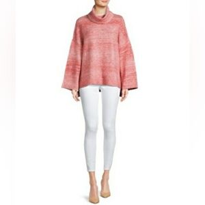 Elegant Time & Tru Coral Cowl Neck Sweater